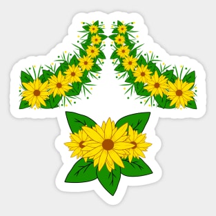 sunflower in bloom sunflowers flower pattern floral Sticker